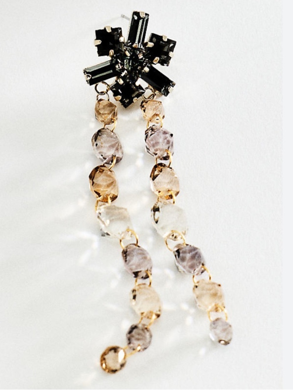 Anthropologie drippy crystal Earrings NWT